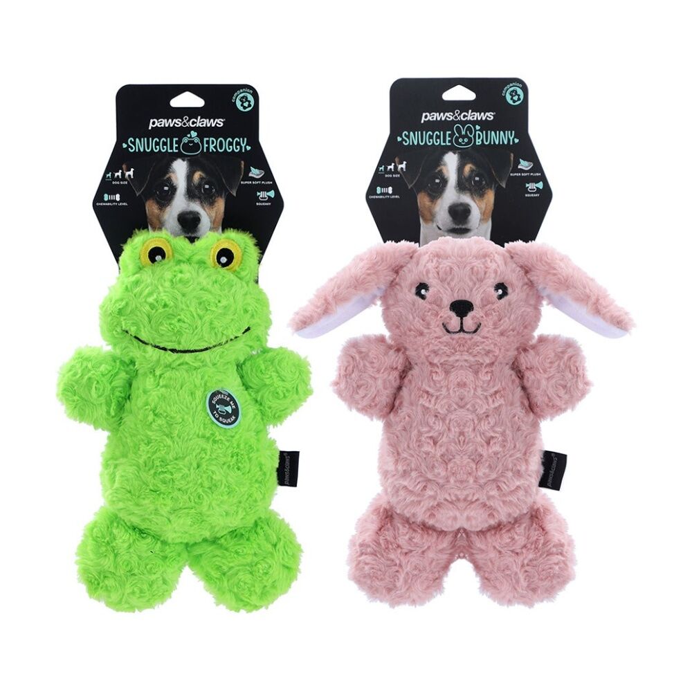 Paws and Claws Assorted Snuggle Plush 32x21cm Squeaky Chew/Cuddle Pet Dog Toy — image 2
