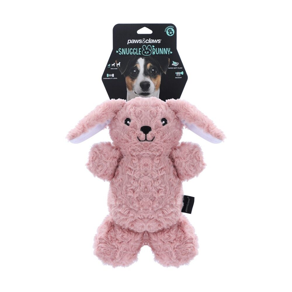 Paws and Claws Assorted Snuggle Plush 32x21cm Squeaky Chew/Cuddle Pet Dog Toy