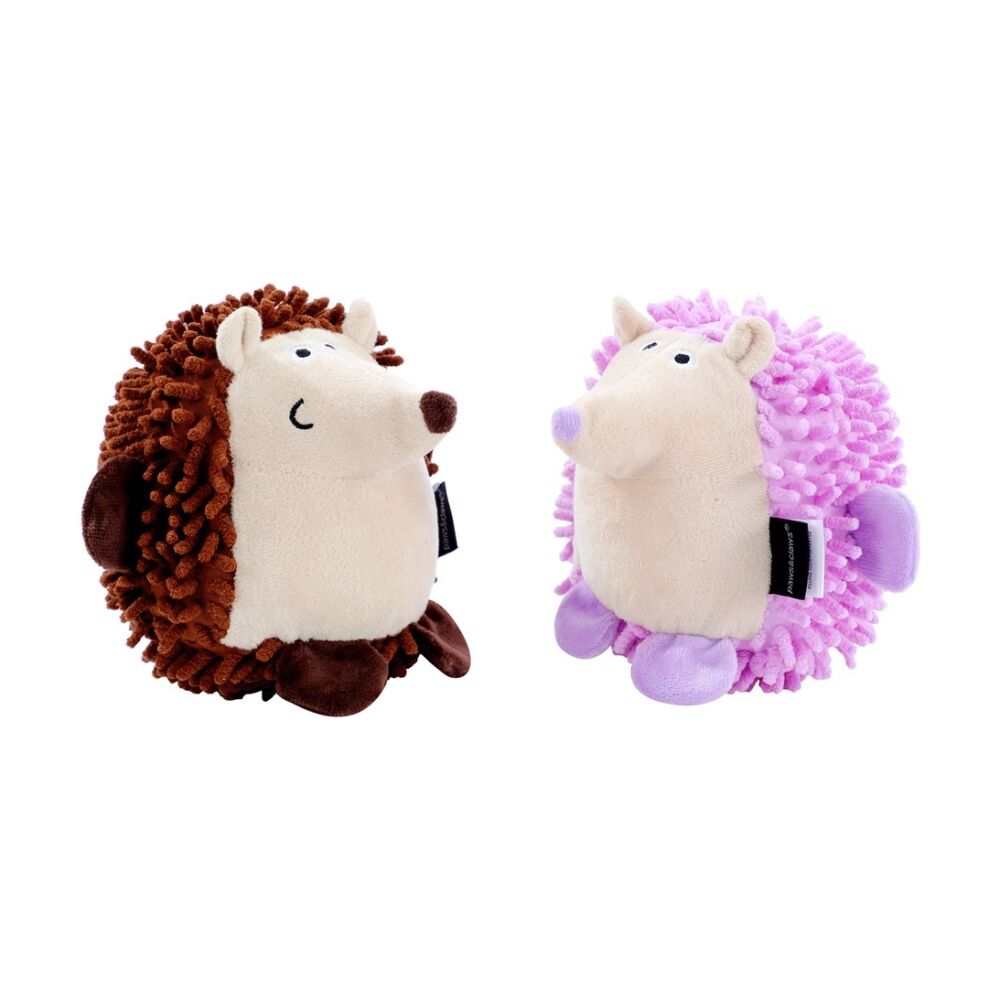 Paws and Claws Plush Hedgehog Pet Dog Chew/Cuddle Squeaker Toy Assorted (3 Pack) — image 4