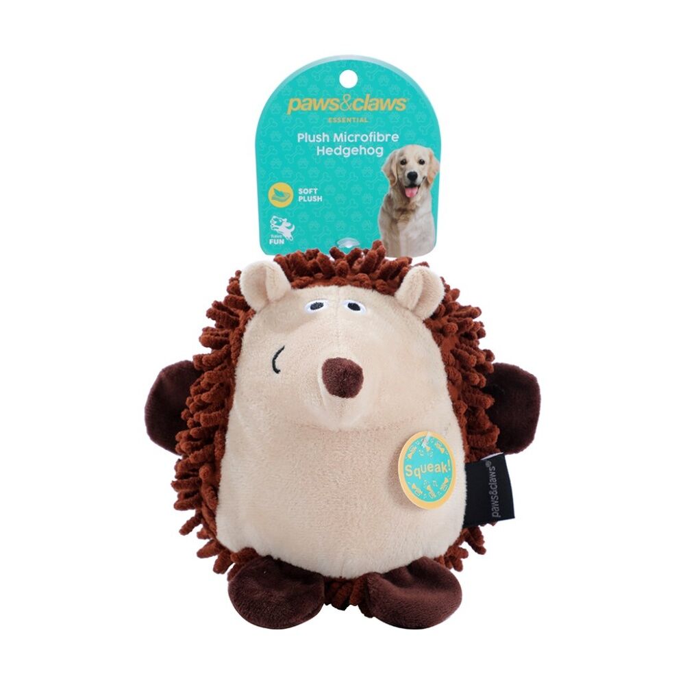 Paws and Claws Plush Hedgehog Pet Dog Chew/Cuddle Squeaker Toy Assorted (3 Pack) — image 8