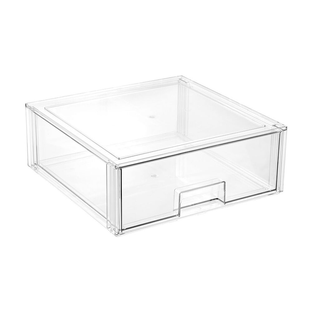Boxsweden Crystal Stackable Organisation Storage Drawer 36.5x36.5x14cm 15.5L (4 Pack) — image 6