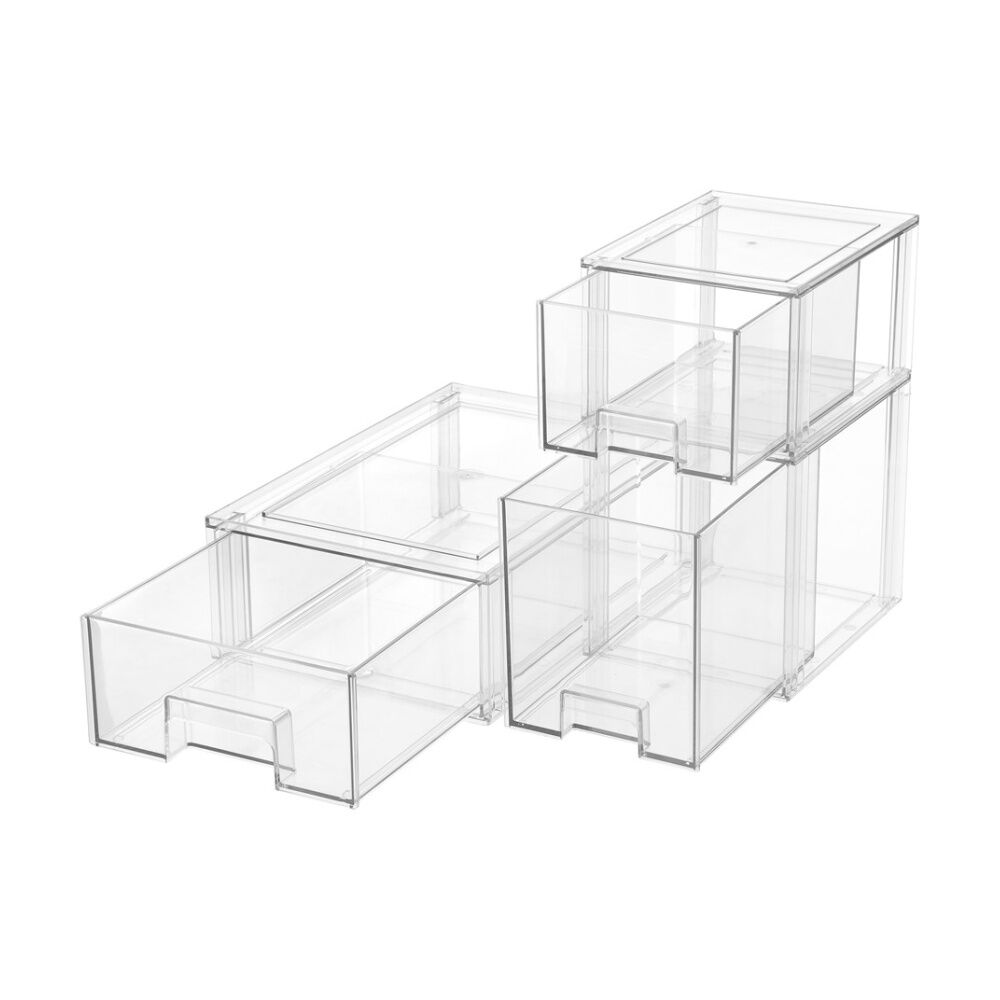Boxsweden Crystal Stackable Organisation Storage Drawer 36.5x36x20cm 23L (4 Pack) — image 8