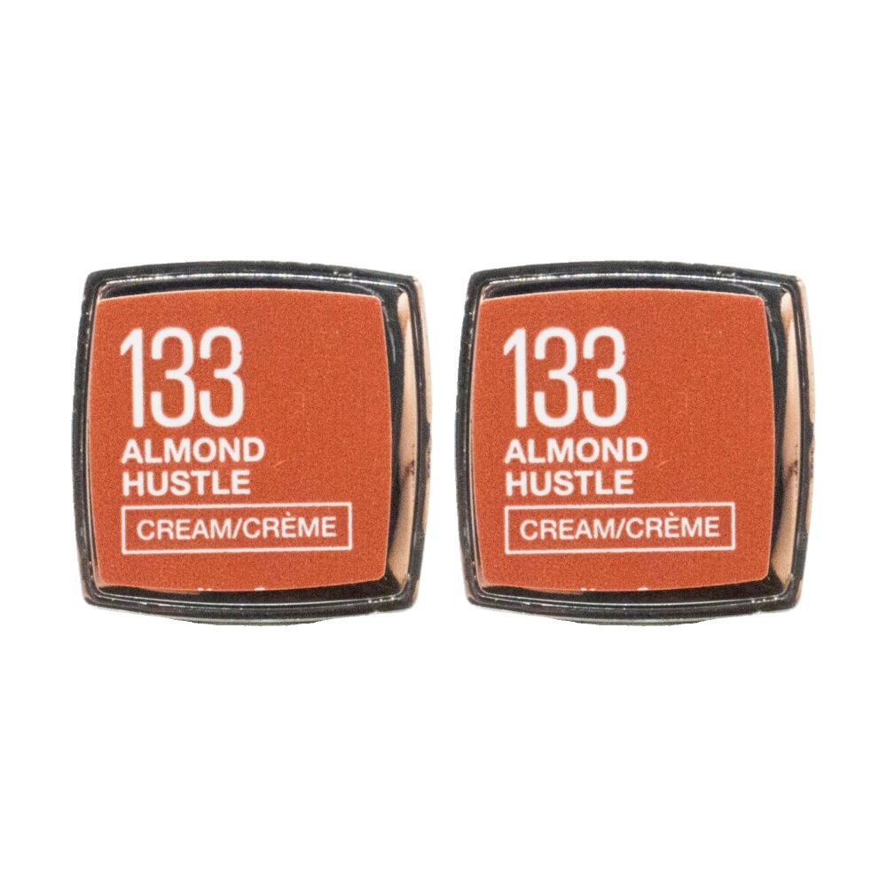 Maybelline Cream Creme Colour Sensational Lipstick 4.2g Almond Hustle 133 (2 Pack)