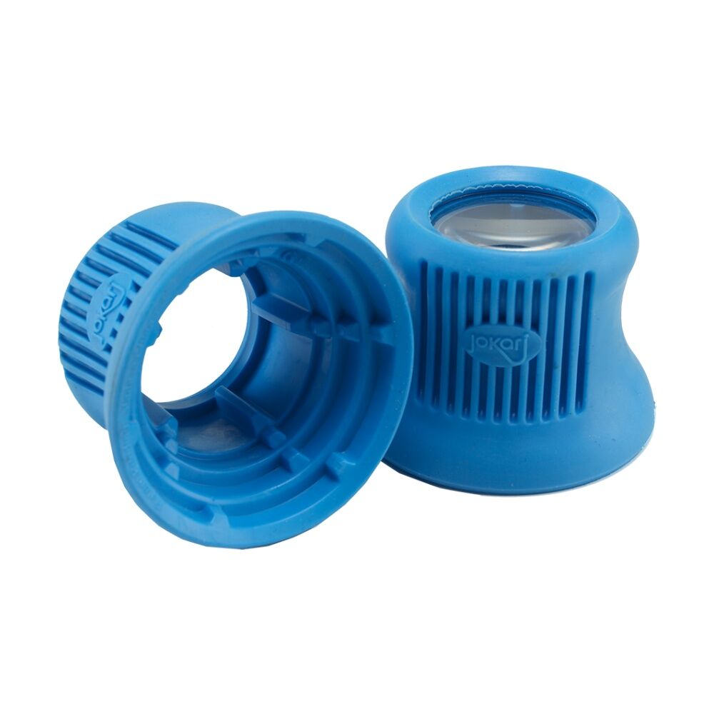 Jokari Ergonomic Easy Grip Medicine Bottle Opener w/ 4x Magnifier Blue Jokari — image 2