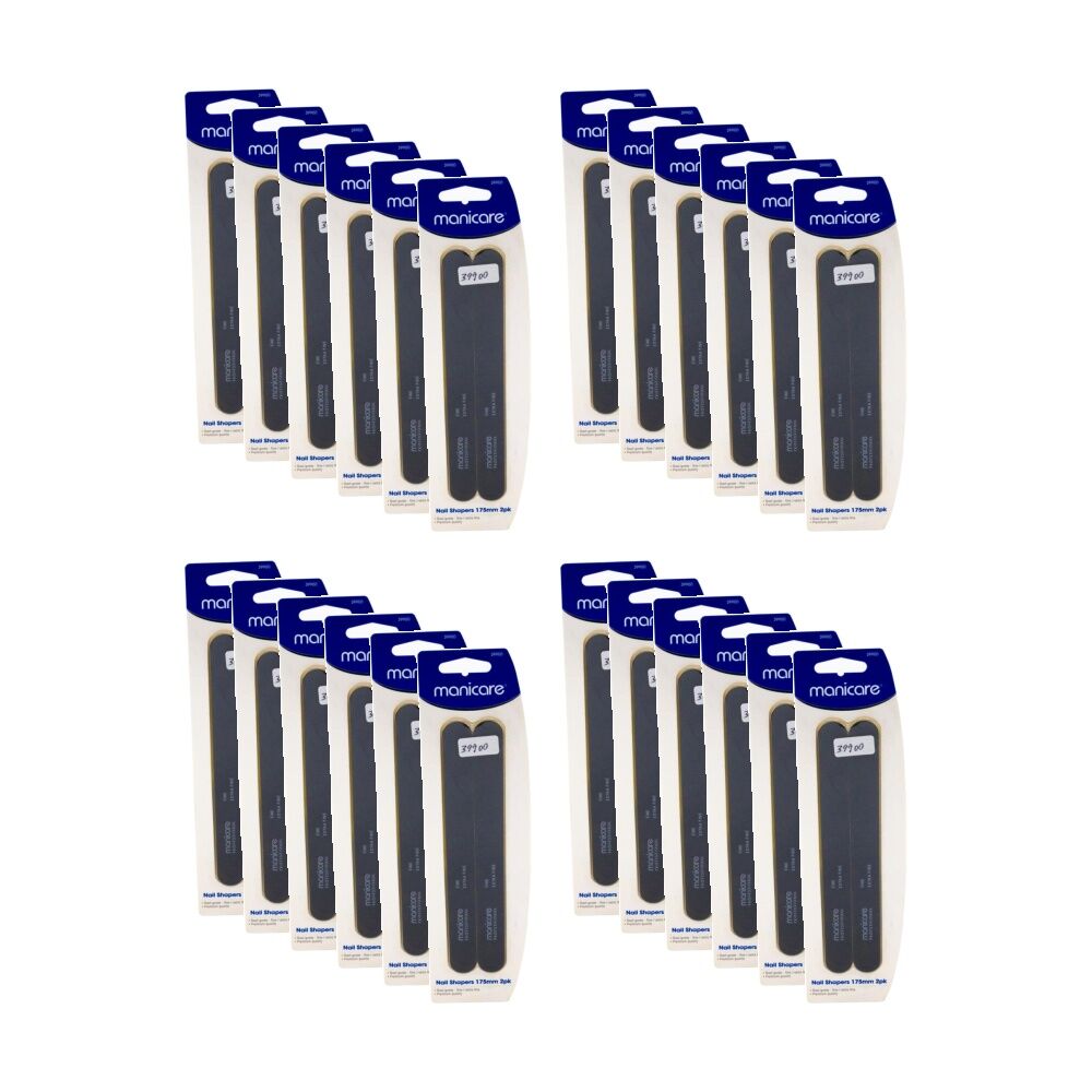 Manicare 2pc Manicare Nail Shapers Fine Extra Professional Quality Product 175mm (24 Pack)