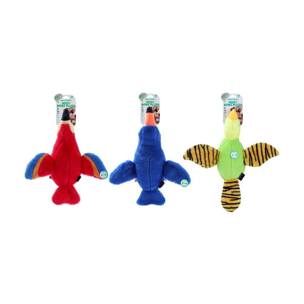 Paws and Claws Plush Honking Birds Pet Dog Chew/Cuddle Squeaker Toy Assorted (6 Pack) — image 3