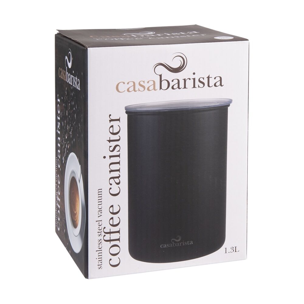 Casabarista Stainless Steel Vacuum Seal Coffee Canister White 1.3L Casabarista — image 2