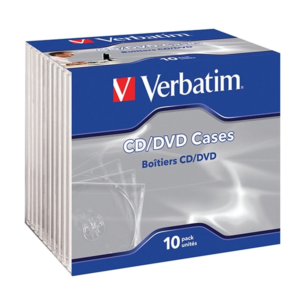 Verbatim 10pc Verbatim Jewel Disc Storage Cases Holders Cd/dvd Compatible (5 Pack) — image 2