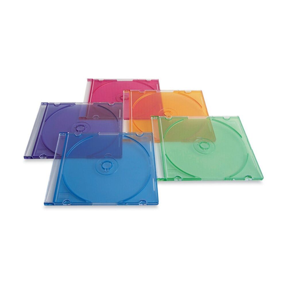 Verbatim Cd/dvd Coloured Slim Storage Cases Disc Holders Multicolour (25 Pieces)