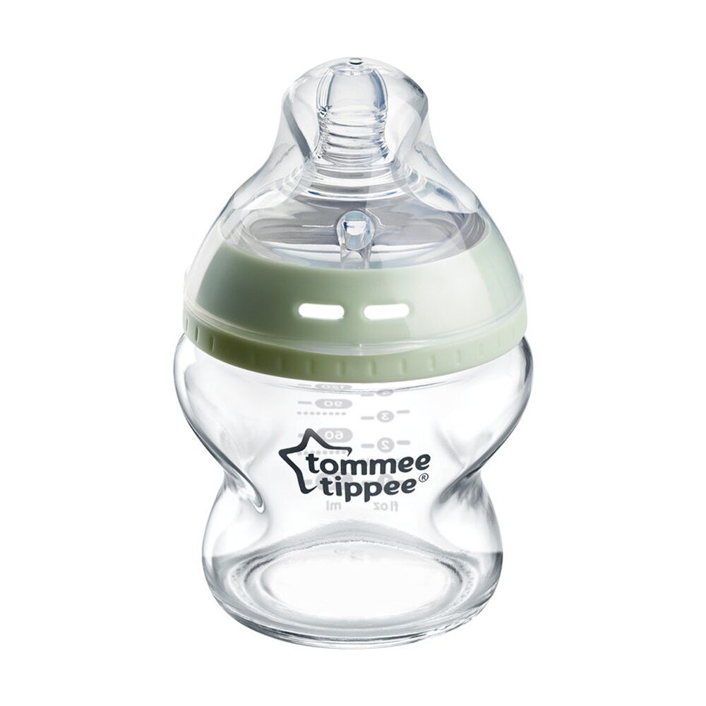 Tommee Tippee 150ml Natural Start Silicone Teat Glass Baby Feeding Bottle