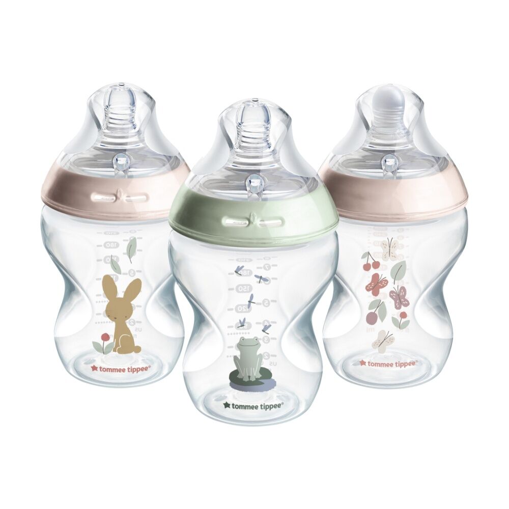 Tommee Tippee Natural Start Silicone Teat PP Girl Baby Bottle Set 260ml (3 Pieces)