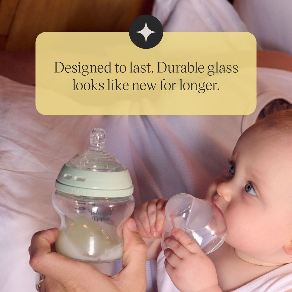 Tommee Tippee Natural Start Glass Anti-Colic Baby Bottle Slow Flow 0m+ 250ml (4 Pack) — image 10