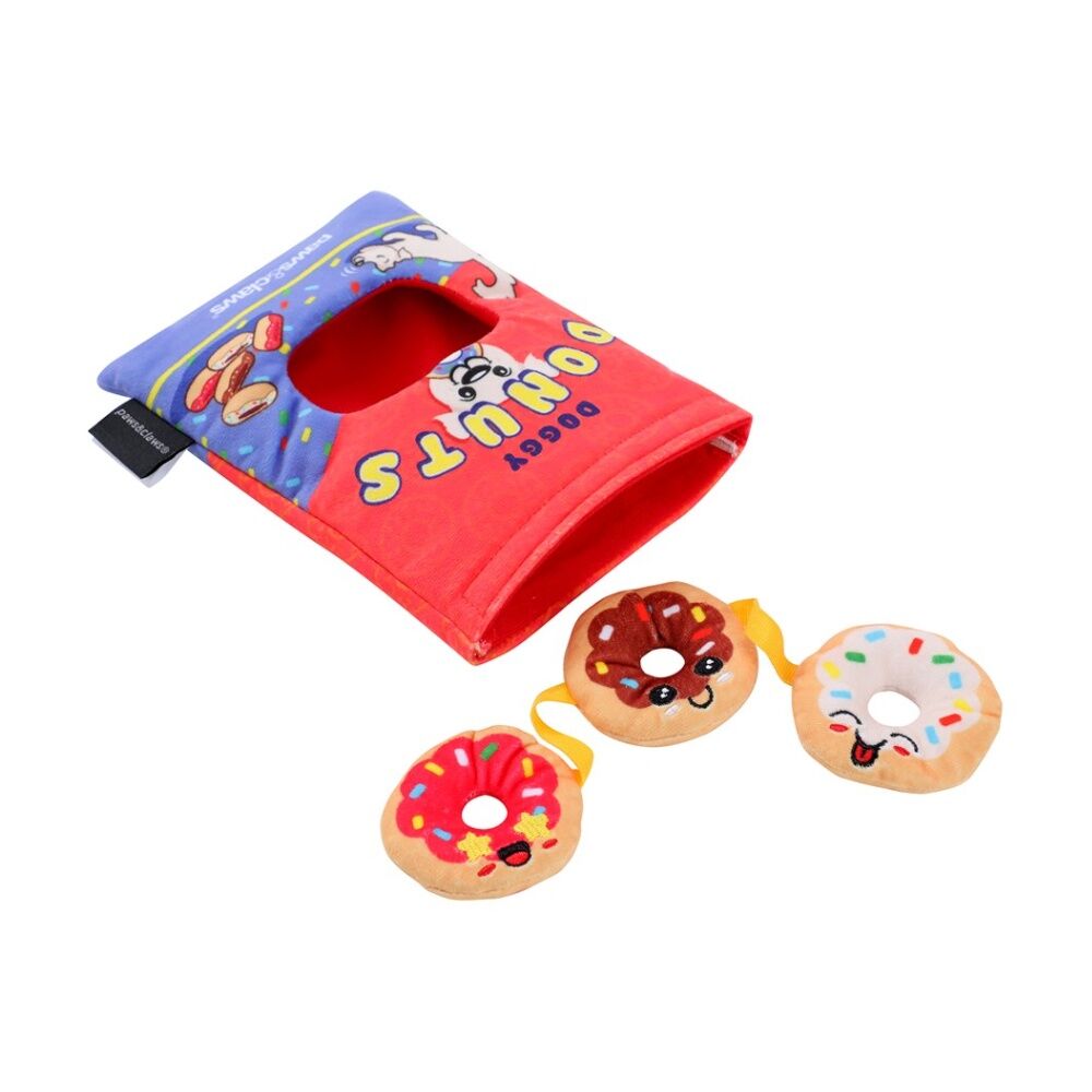 Paws and Claws Snack Surprise Doggy Donuts Dog Chew Squeaker Toy 20x14.5x5cm (6 Pack) — image 5