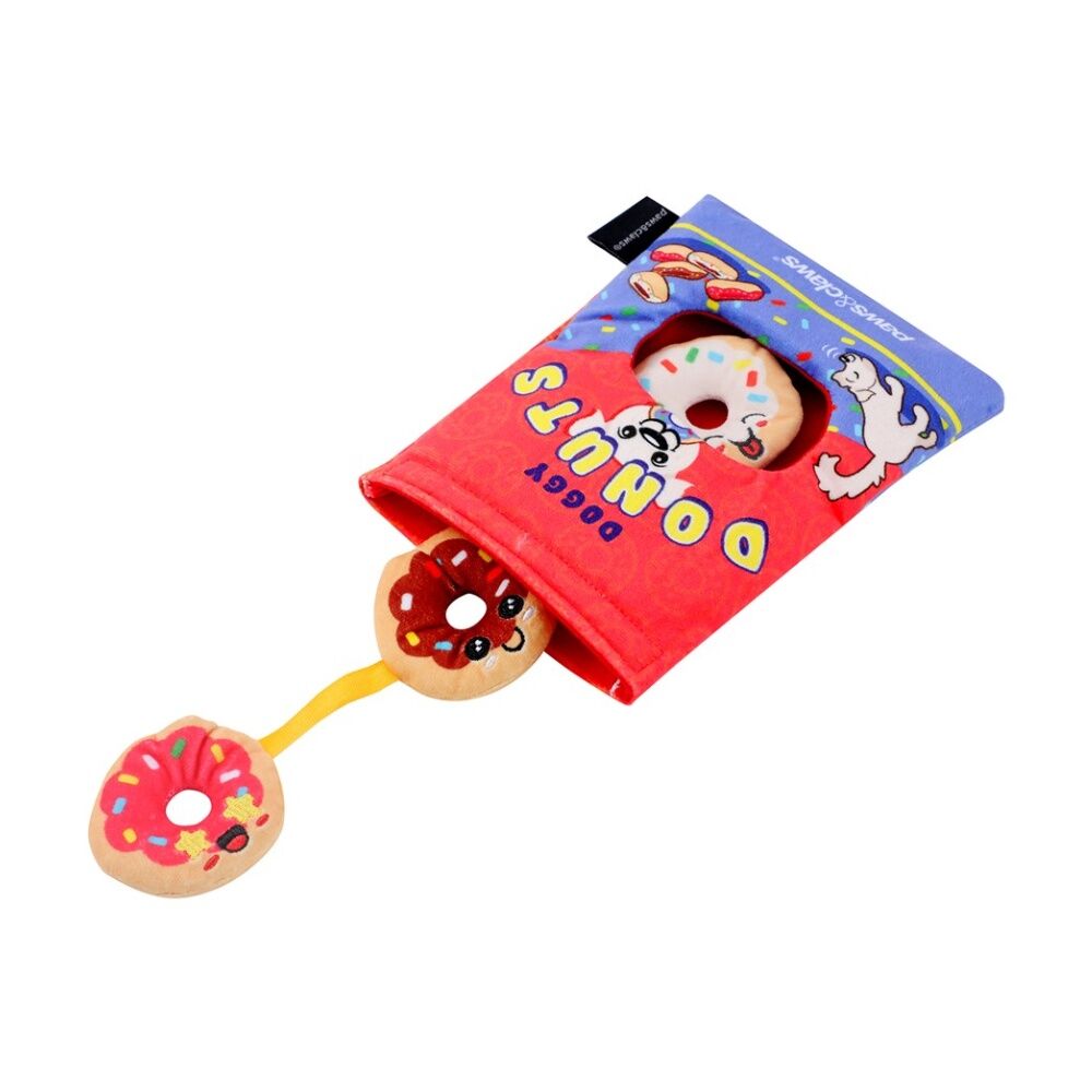 Paws and Claws Snack Surprise Doggy Donuts Dog Chew Squeaker Toy 20x14.5x5cm (6 Pack) — image 6