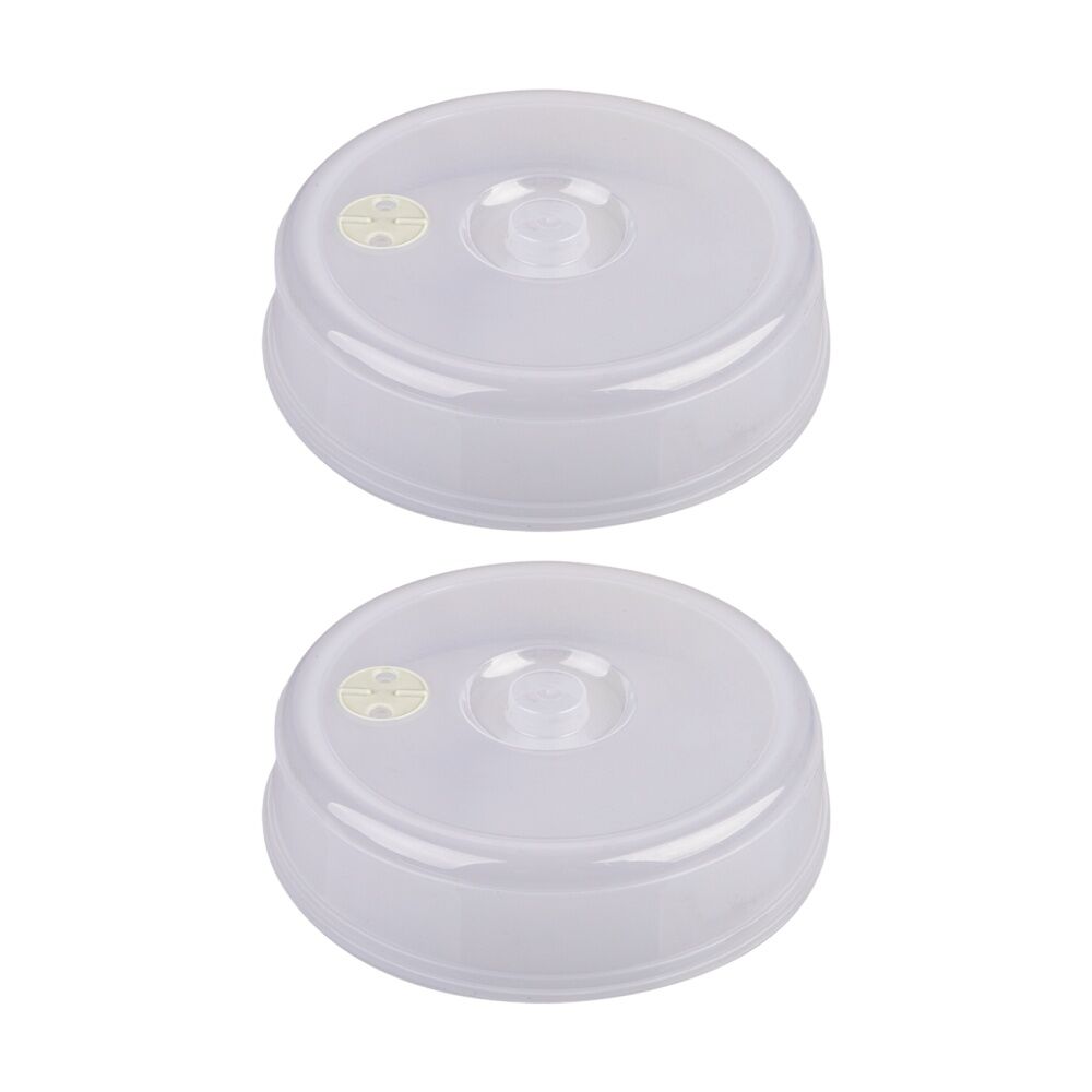 D.Line Durable Microwave Plate Cover w/ Steam Vent 25.5cm Diameter (2 Pack)