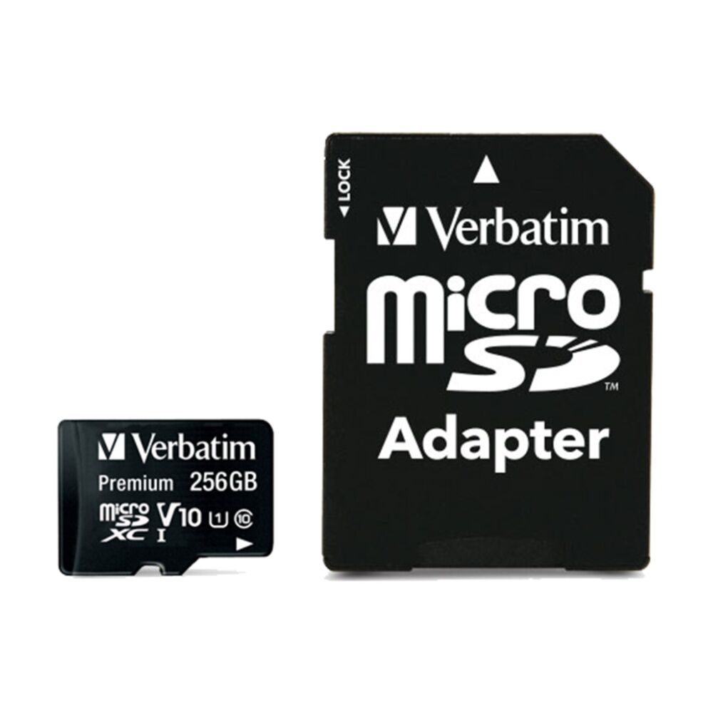 Verbatim 256GB Micro SDXC eXtended Capacity Card Class 10 UHS-I w/ Adaptor