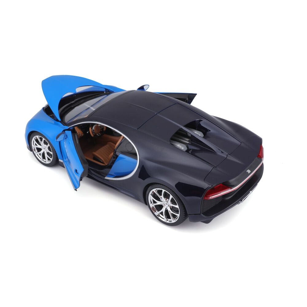 Bburago 1:18 2017 Bugatti Chiron Blue Diecast Model Car Blue 75cm — image 2