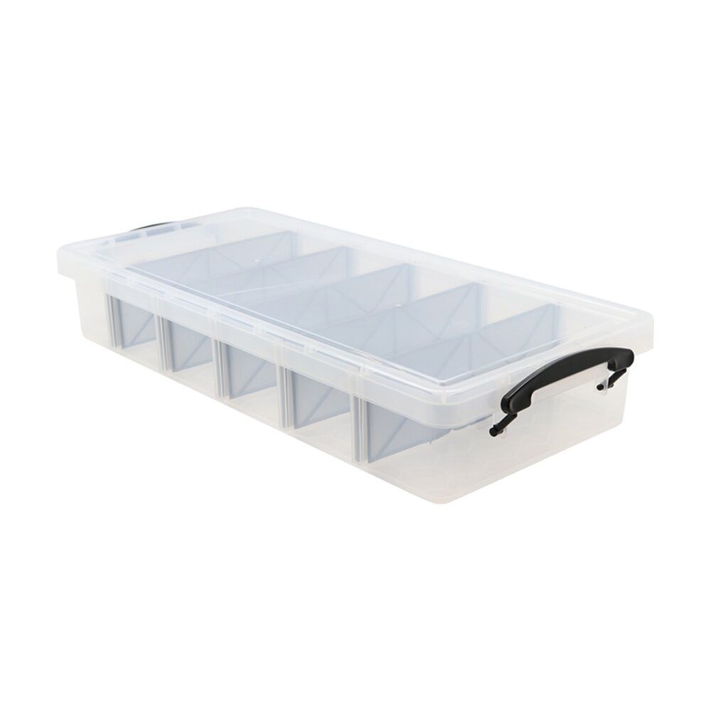 Boxsweden 10L 6-Section Compartment Clear Organisation Storage Box