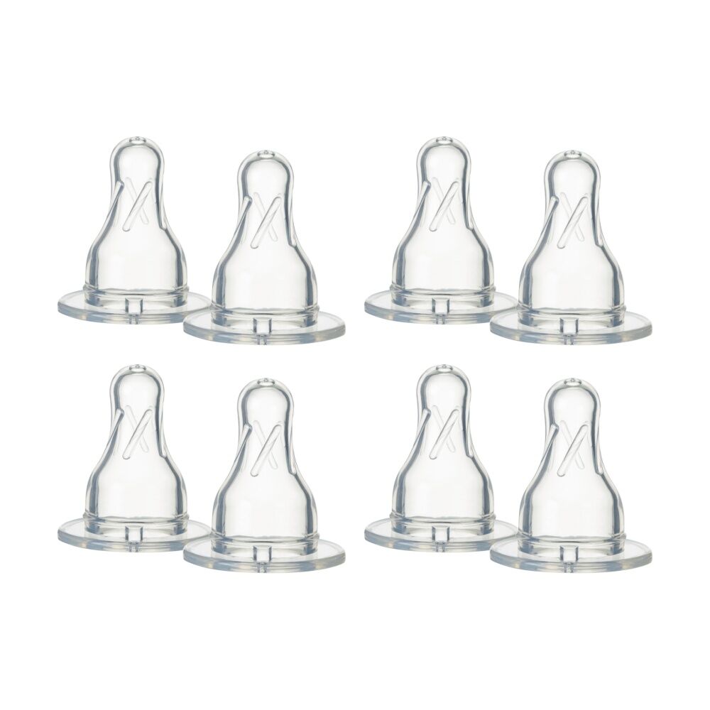 Tommee Tippee 2pc Tommee Tippee Narrow Neck Medium Flow Baby Bottle Teat Set 3 Months+ (4 Pack)