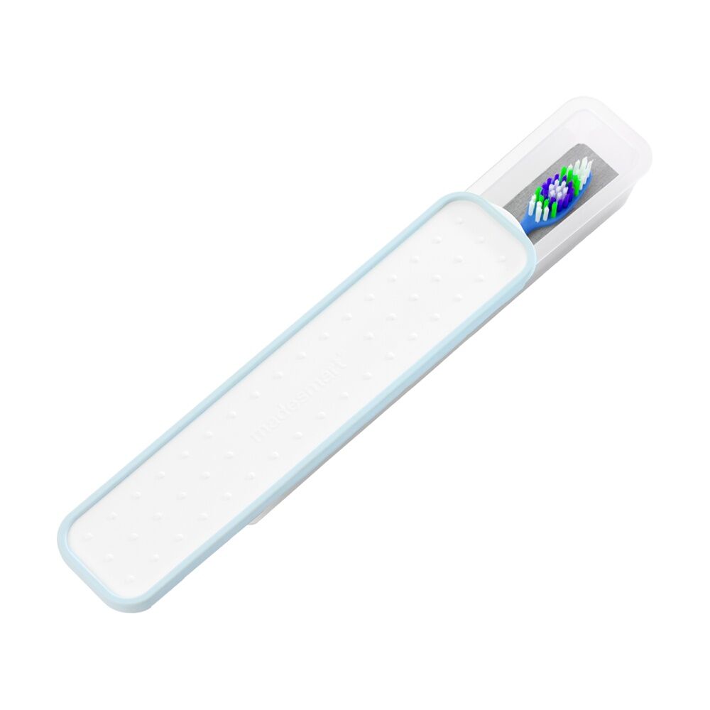 Madesmart Antimicrobial Drying Stone Toothbrush Travel Case Blue (2 Pack) — image 3