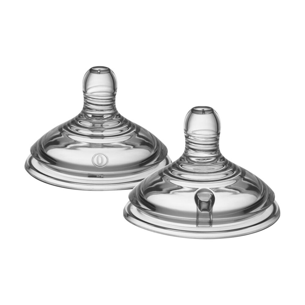 Tommee Tippee 2pc Tommee Tippee Natural Start Extra Slow Flow Baby Bottle Teat Set 0yrs+ (2 Pack) — image 2