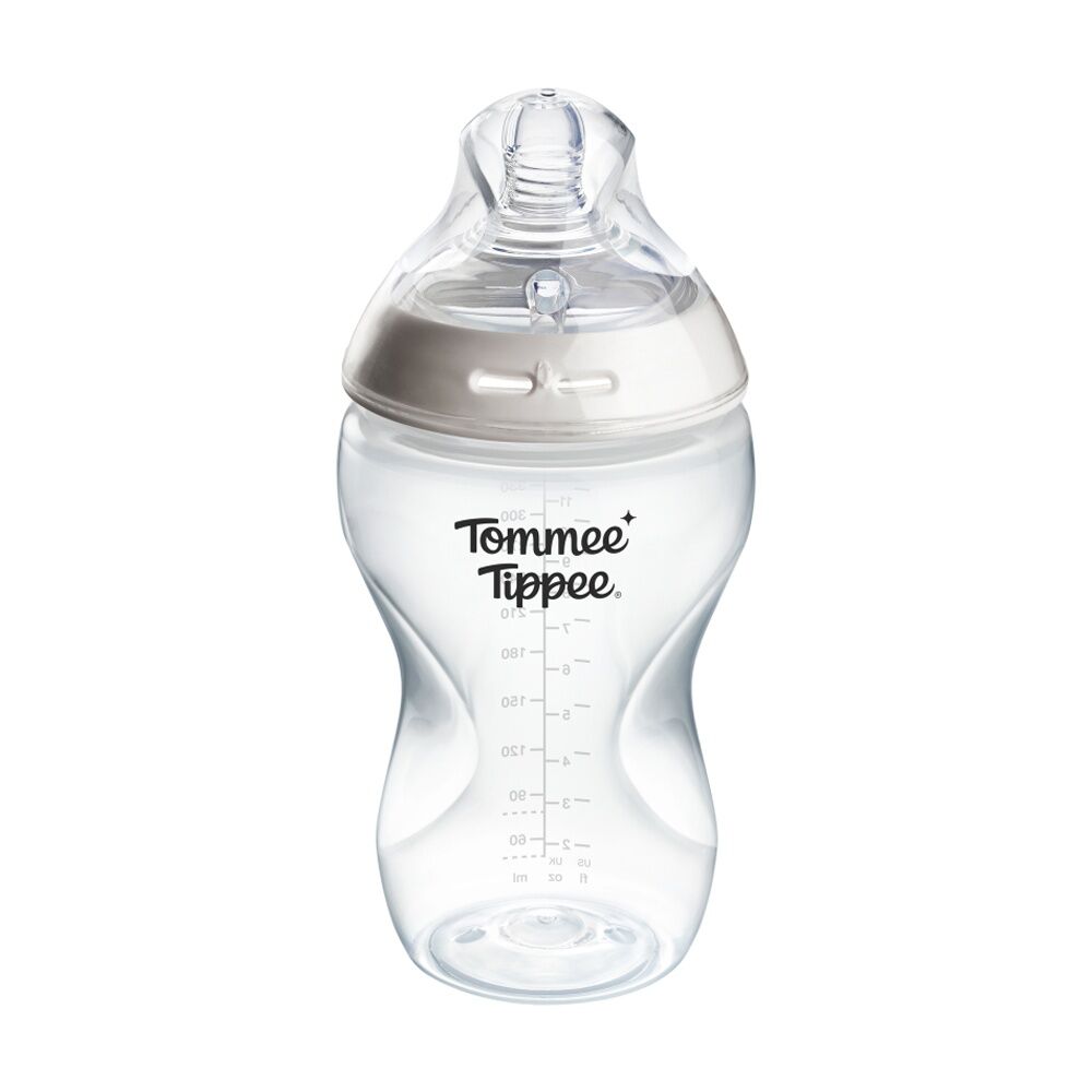 Tommee Tippee 340ml Natural Start Clear Silicone Teat PP Baby Feeding Bottle