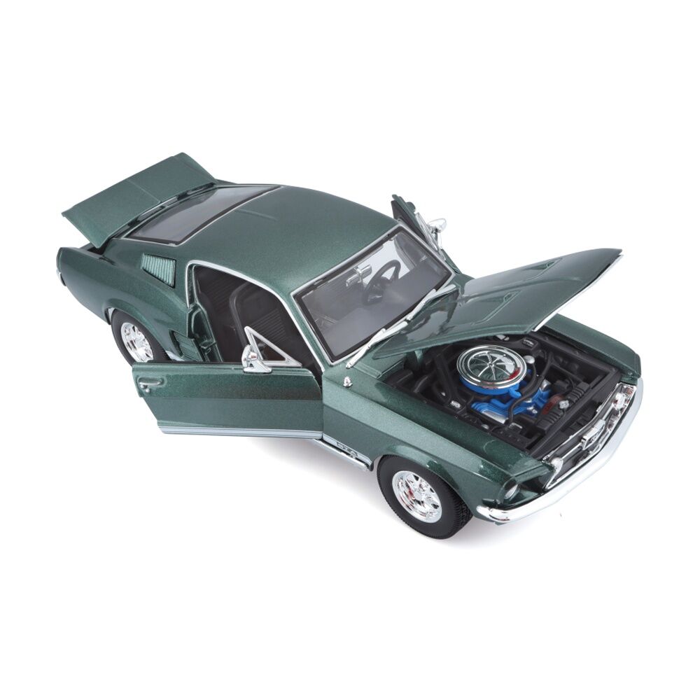Maisto 1:18 1967 Ford Mustang Fastback Green Diecast Model Car Collectible Green — image 8