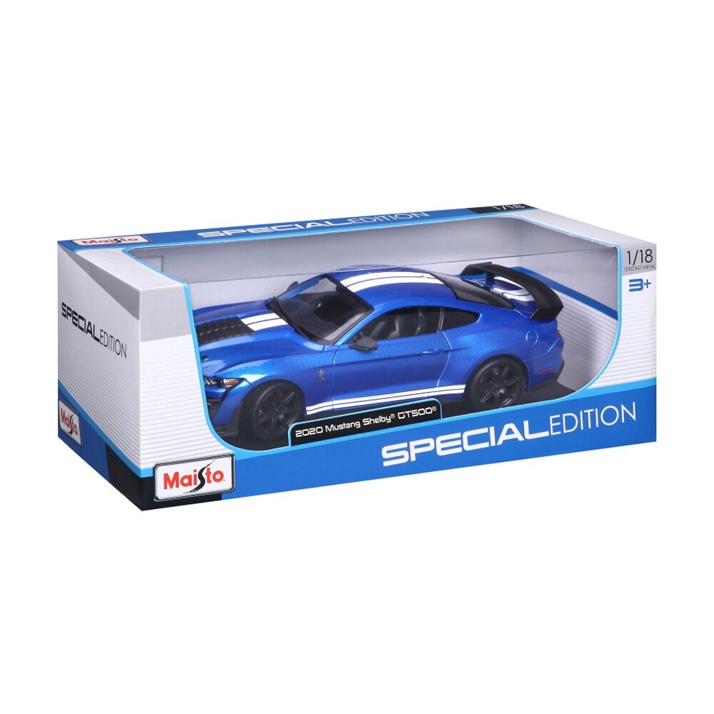 Maisto 1:18 2020 Ford Mustang Shelby GT500 CFTP Blue Diecast Model Car Blue — image 5