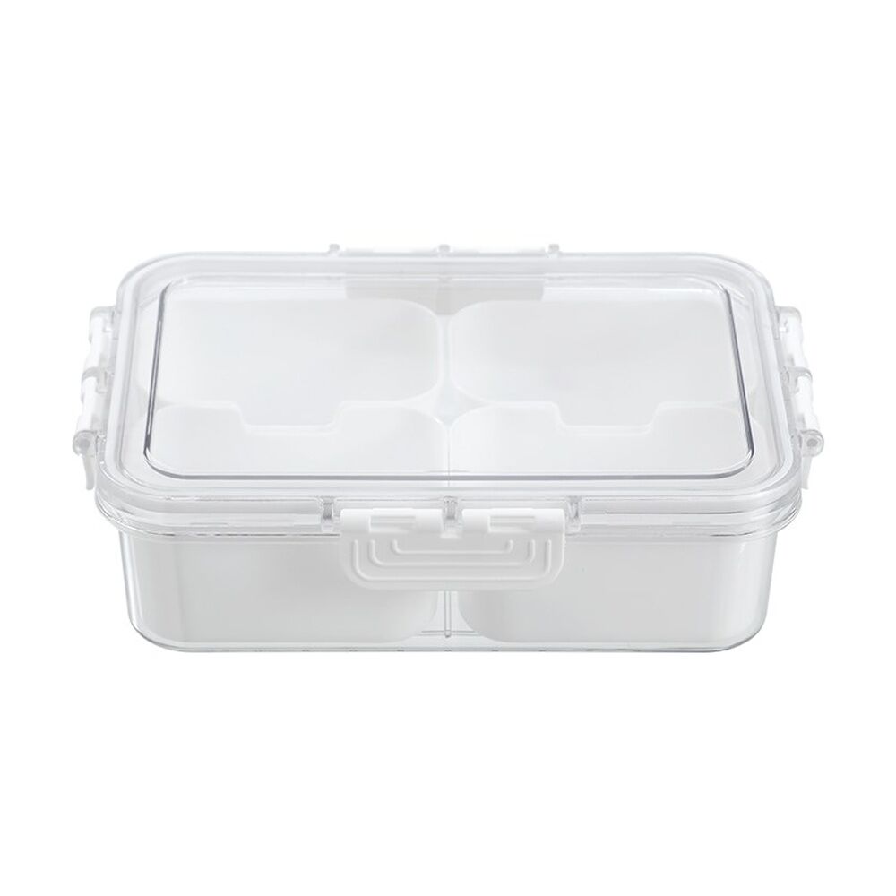 Lemon and Lime Snackal Box 4 Section Reusable Food Container 24x17x6.8cm (12 Pack) — image 4