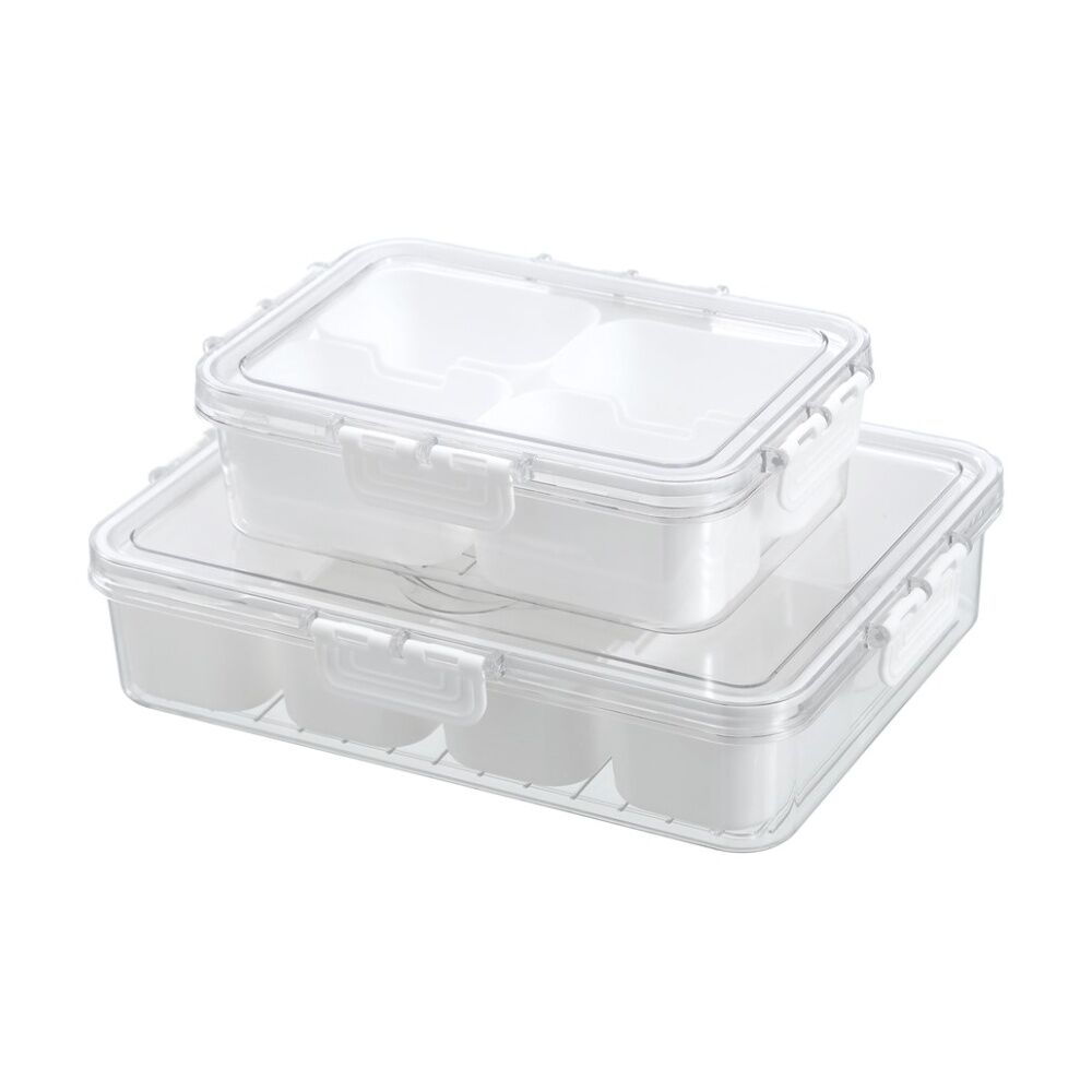 Lemon and Lime Snackal Box 4 Section Reusable Food Container 24x17x6.8cm (12 Pack) — image 7