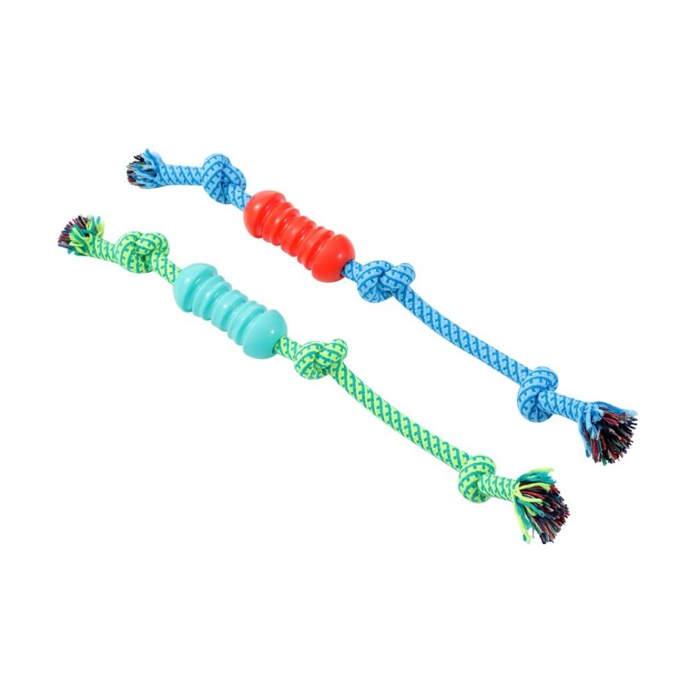 Paws and Claws TPR Rope Baton Tugger Dog Toy Durable 37x15x1.7cm Assorted (6 Pack) — image 4