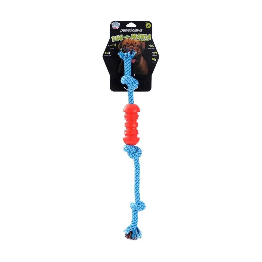 Paws and Claws TPR Rope Baton Tugger Dog Toy Durable 37x15x1.7cm Assorted (6 Pack) — image 8