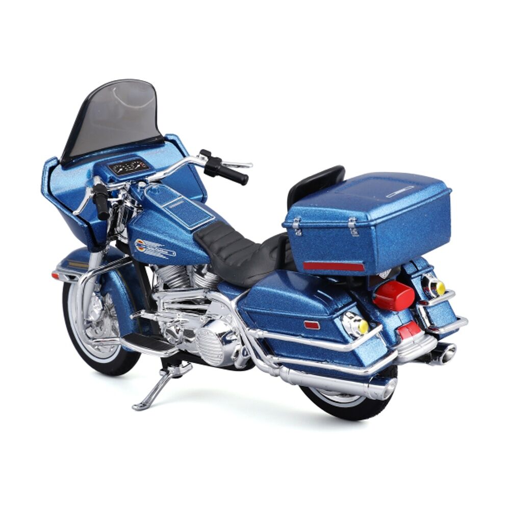 Maisto 1:18 Motorcycle Duos 2 Pack 1980's Die-Cast Model Set - Harley-Davidson Replica - Red and Blue with Chrome Accents — image 3