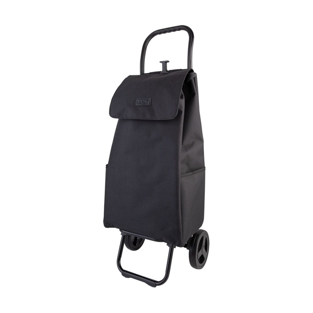 Sachi Swift Steel Frame Shopping Trolley Black 38L Capacity 20kg Load Limit Sachi