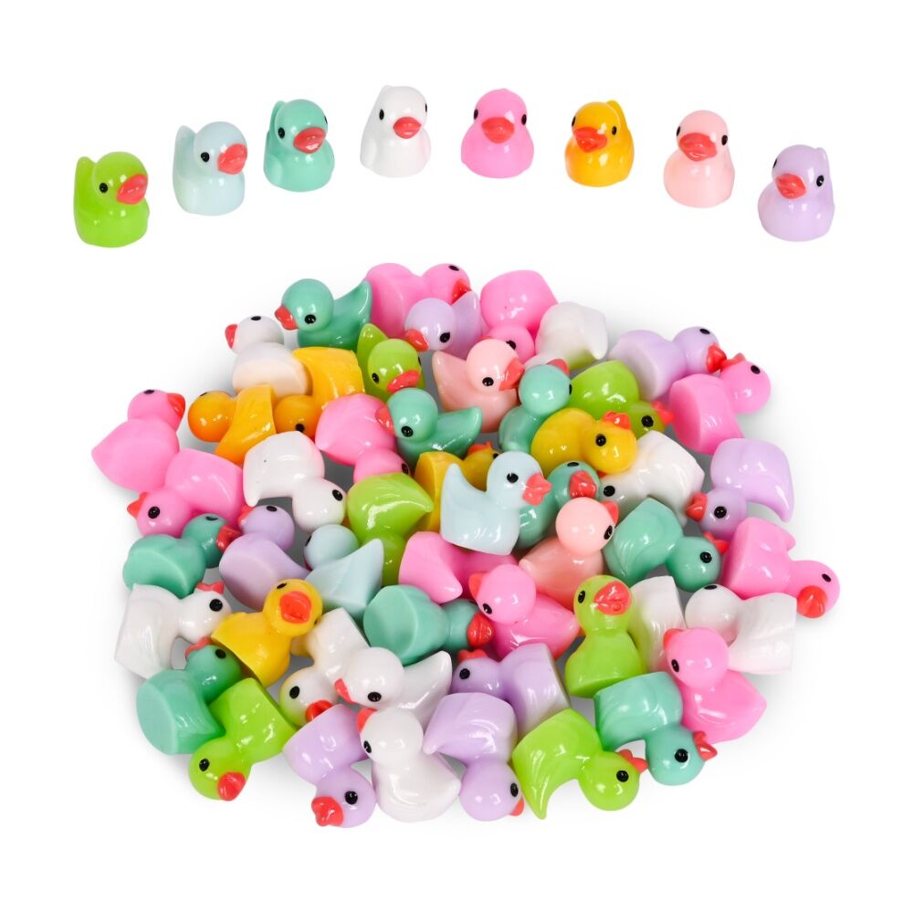 Impulse 50pc Impulse Micro Resin Ducks Party Play Toy DIY Craft In Mesh Bag 5y+ (8 Pack) — image 2