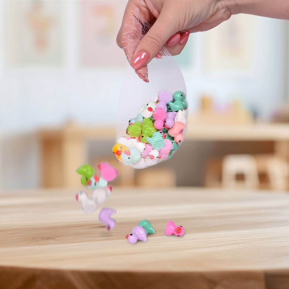 Impulse 50pc Impulse Micro Resin Ducks Party Play Toy DIY Craft In Mesh Bag 5y+ (8 Pack) — image 3