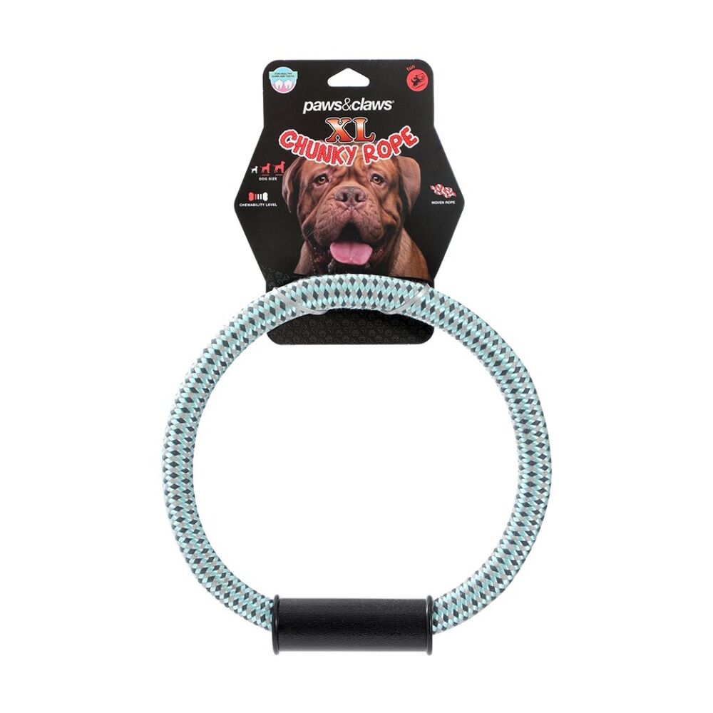 Paws and Claws XL Chunky Rope Pet Dog Chew/Tug Toy 38x14.5x2.5cm Assorted (6 Pack) — image 2