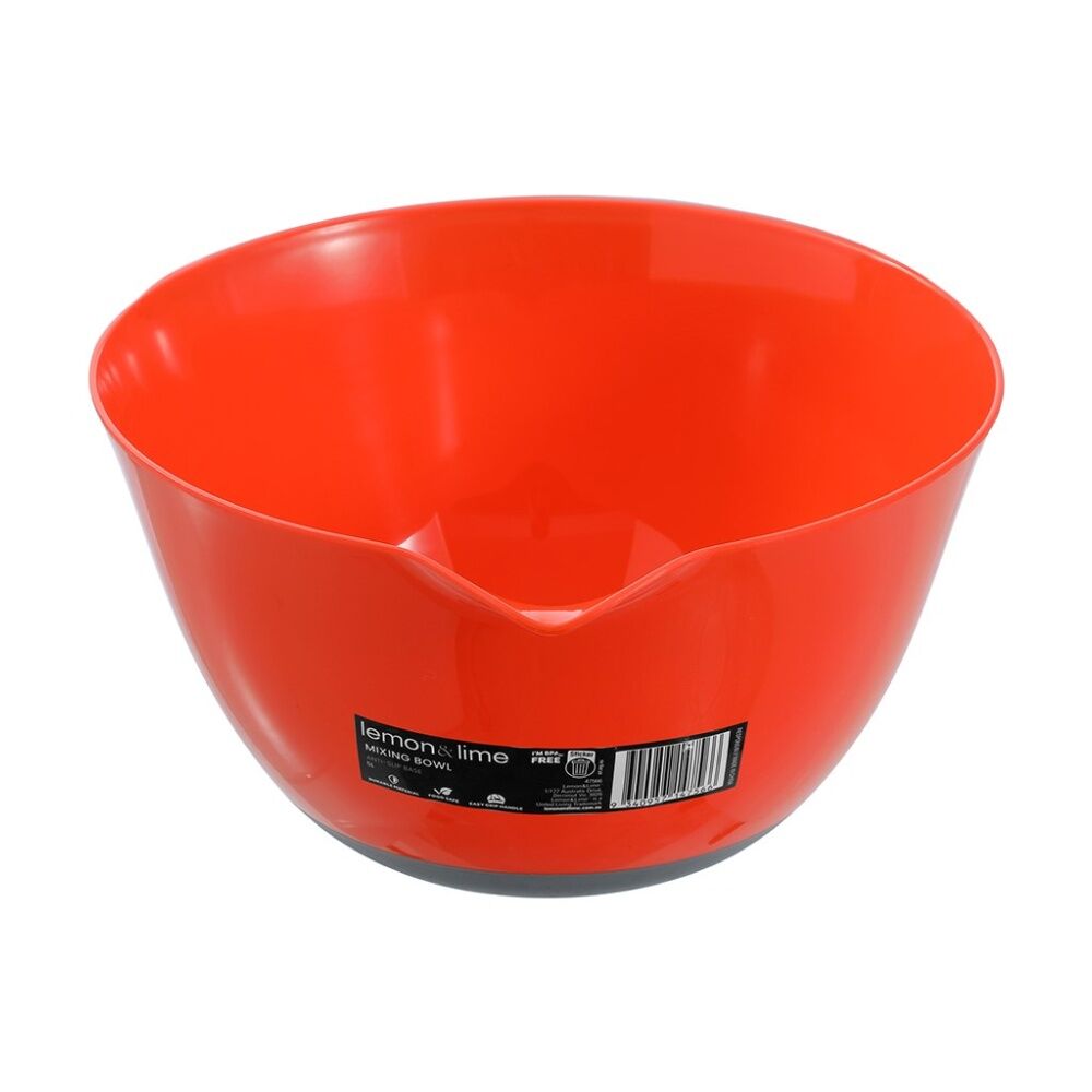 Lemon and Lime Anti Slip Kitchen Cooking Food Mixing Bowl 5L Assorted (6 Pack) — image 8