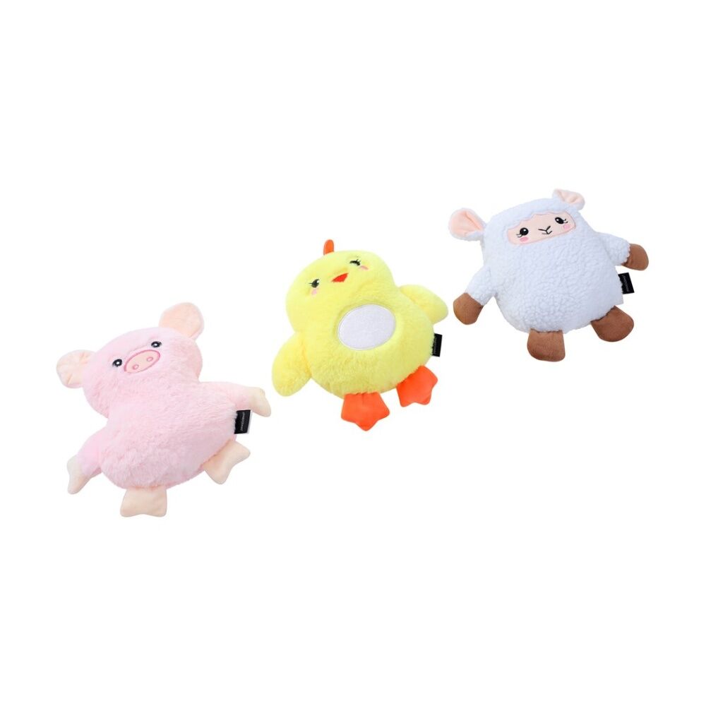 Paws and Claws Barnyard Pals Plush Dog Cuddle/Chew Squeaker Toy 25x15x7cm Asstd (12 Pack) — image 4