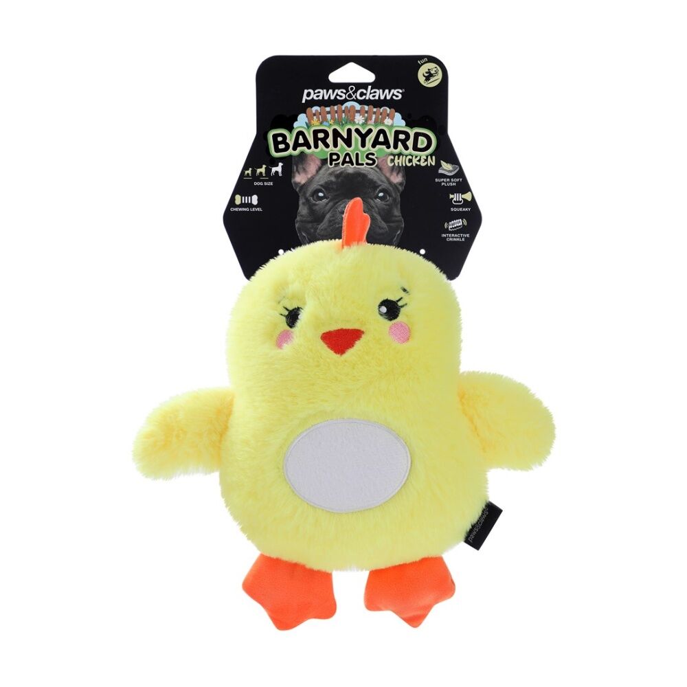 Paws and Claws Barnyard Pals Plush Dog Cuddle/Chew Squeaker Toy 25x15x7cm Asstd (12 Pack) — image 8