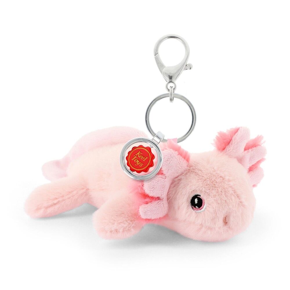 Keeleco Axolotl 100% Recycled Material Plush Bag Charm Keychain Accessory