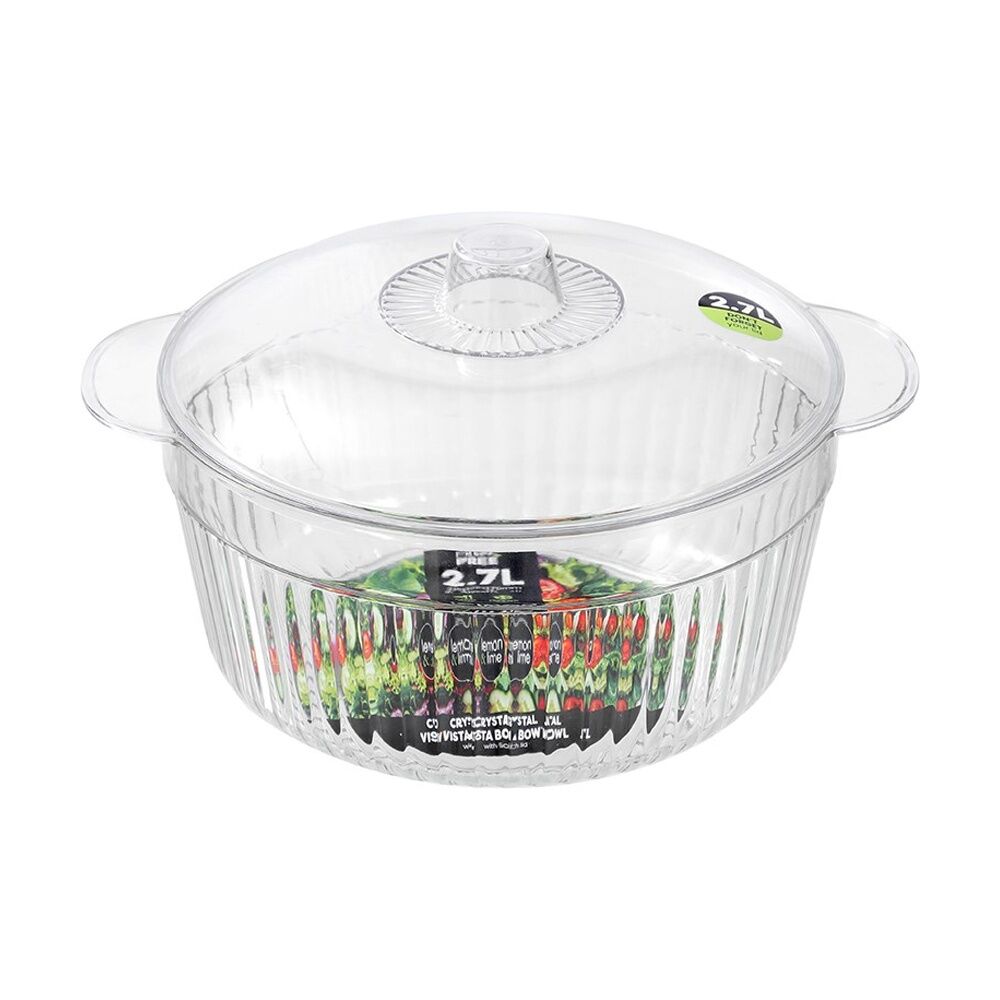Lemon and Lime Crystal Vista Lidded Food Storage Bowl/Container 2.7L (6 Pack) — image 2