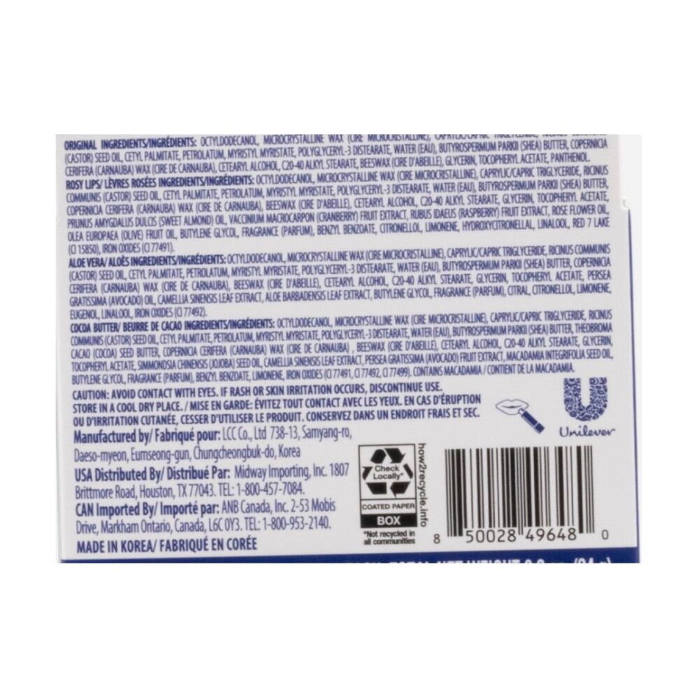 Vaseline Petroleum Jelly Lip Therapy Moisturising Balm 4.8g Assorted (5 Pieces) — image 3