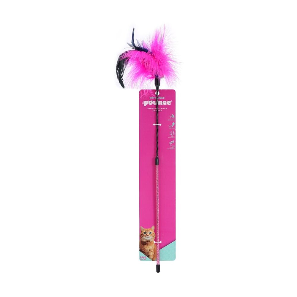 Paws and Claws Pounce Springing Pet Cat Toy Dangler Assorted 48x1cm (6 Pack) — image 2