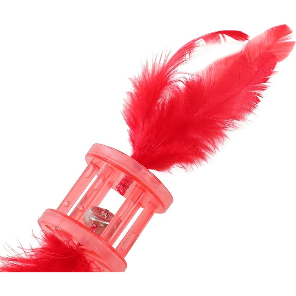 Paws and Claws Pounce Feather Rattle Cat Toys - Assorted Colours - Engaging - Promotes Play For a Happy Healthy Cat - 18cm x 5cm x 5cm — image 5