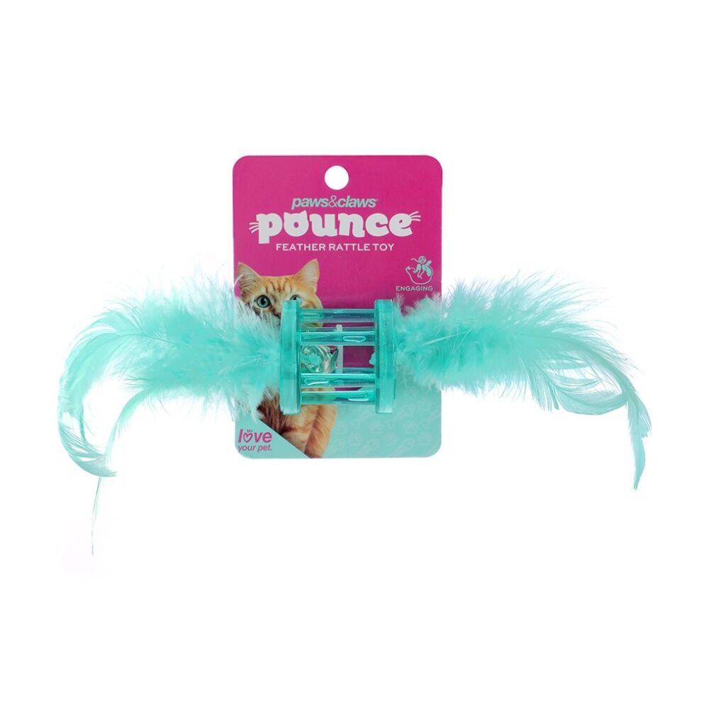 Paws and Claws Pounce Feather Rattle Pet Cat Batting/Pouncing Toy Assorted (6 Pack) — image 7