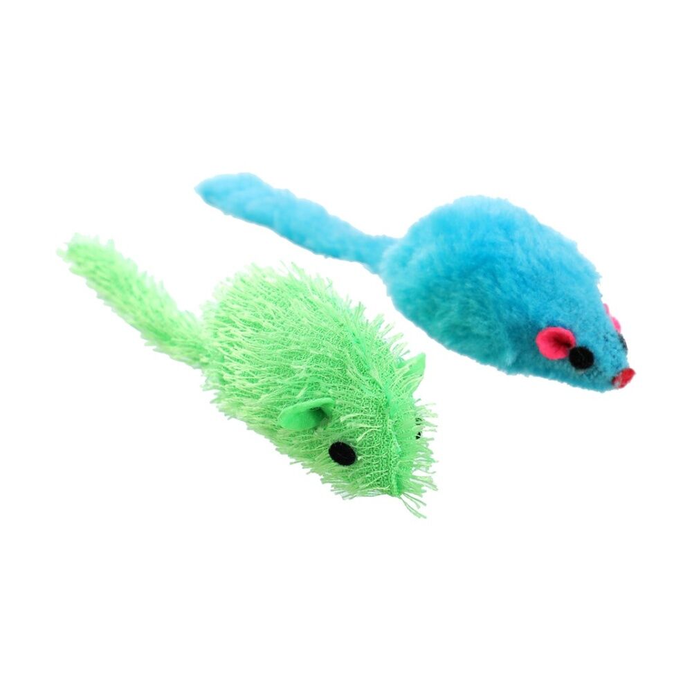 Paws and Claws 2pc Paws And Claws Plush Mice Pet Cat Batting/Pouncing Toy Set Assorted (12 Pack) — image 7
