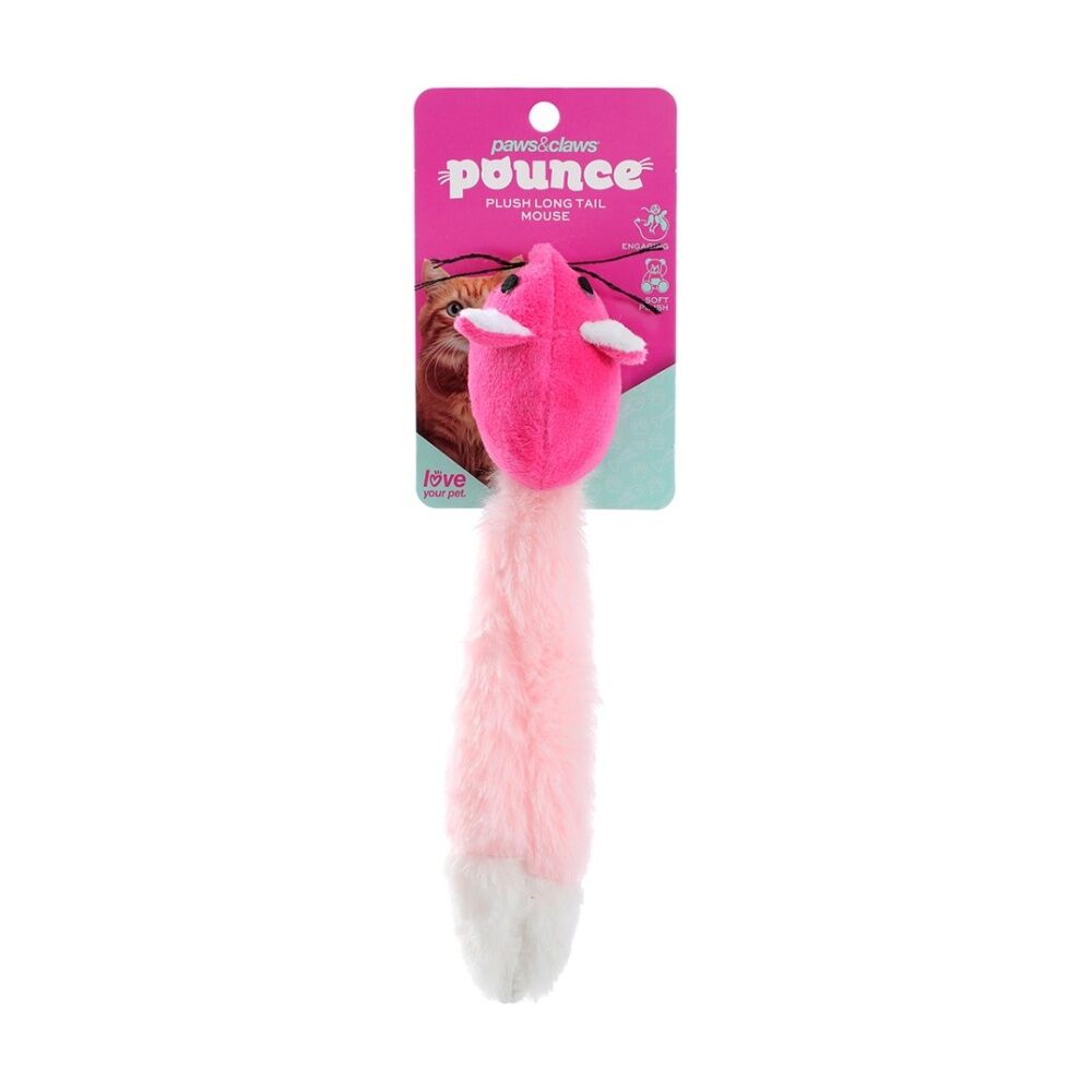 Paws and Claws Plush Long Tail Mouse Cat Batting/Pouncing Toy Assorted (6 Pack) — image 7