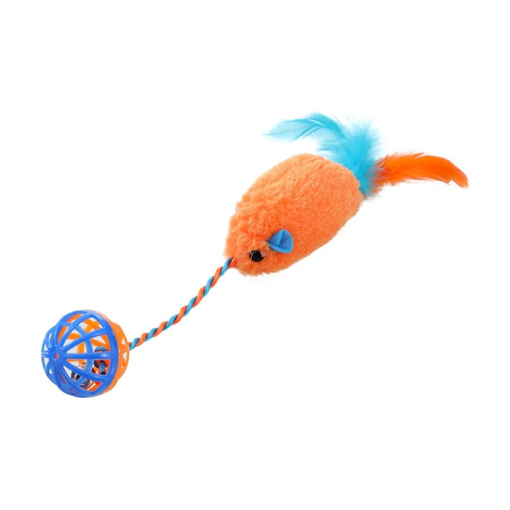 Paws and Claws Assorted Plush Mouse Cat Batting/Pouncing Toy w/ Rattle Ball — image 5