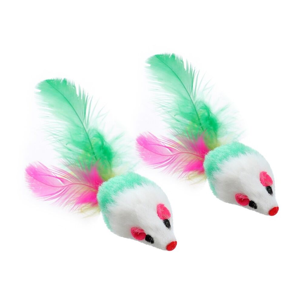 Paws and Claws 8pc Paws And Claws Plush Mice Cat Batting/Pouncing Toy Set Multicoloured (12 Pack) — image 7